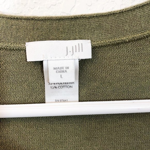 🏖J Jill Green Cardigan Sz L - Picture 4 of 4